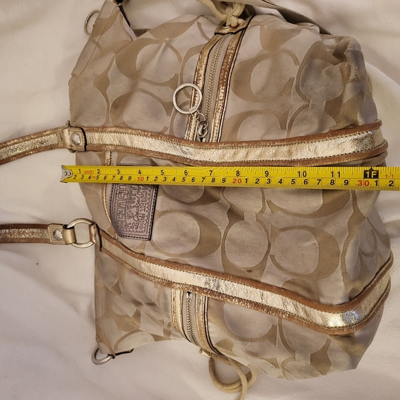 COACH poppy tote bag gold brown - Picture 10 of 13